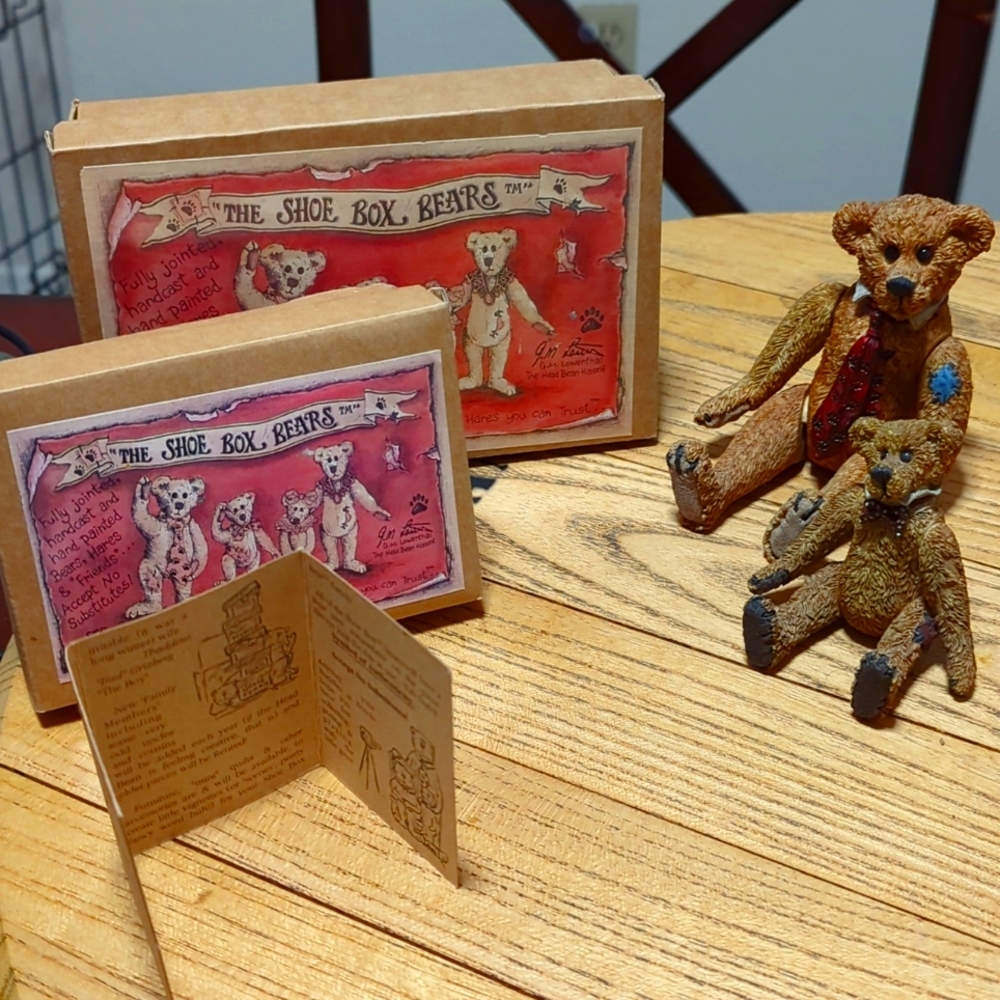 Boyds Bears 2 Shoe Box Bears